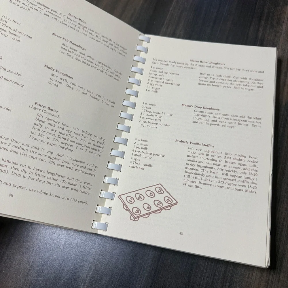 The Southern Gourmet Cookbook by Virginia Clower Robbins Spiral‎ Bound Recipes